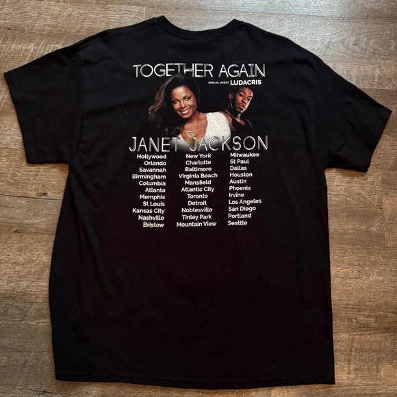 Janet Jackson Together Again 2023 Tour T-shirt featuring Ludacris Unisex. XL - Picture 3 of 8